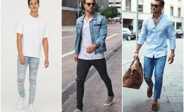 Phối áo với quần jean xanh nam đẹp phong cách và cá tính cho chàng!